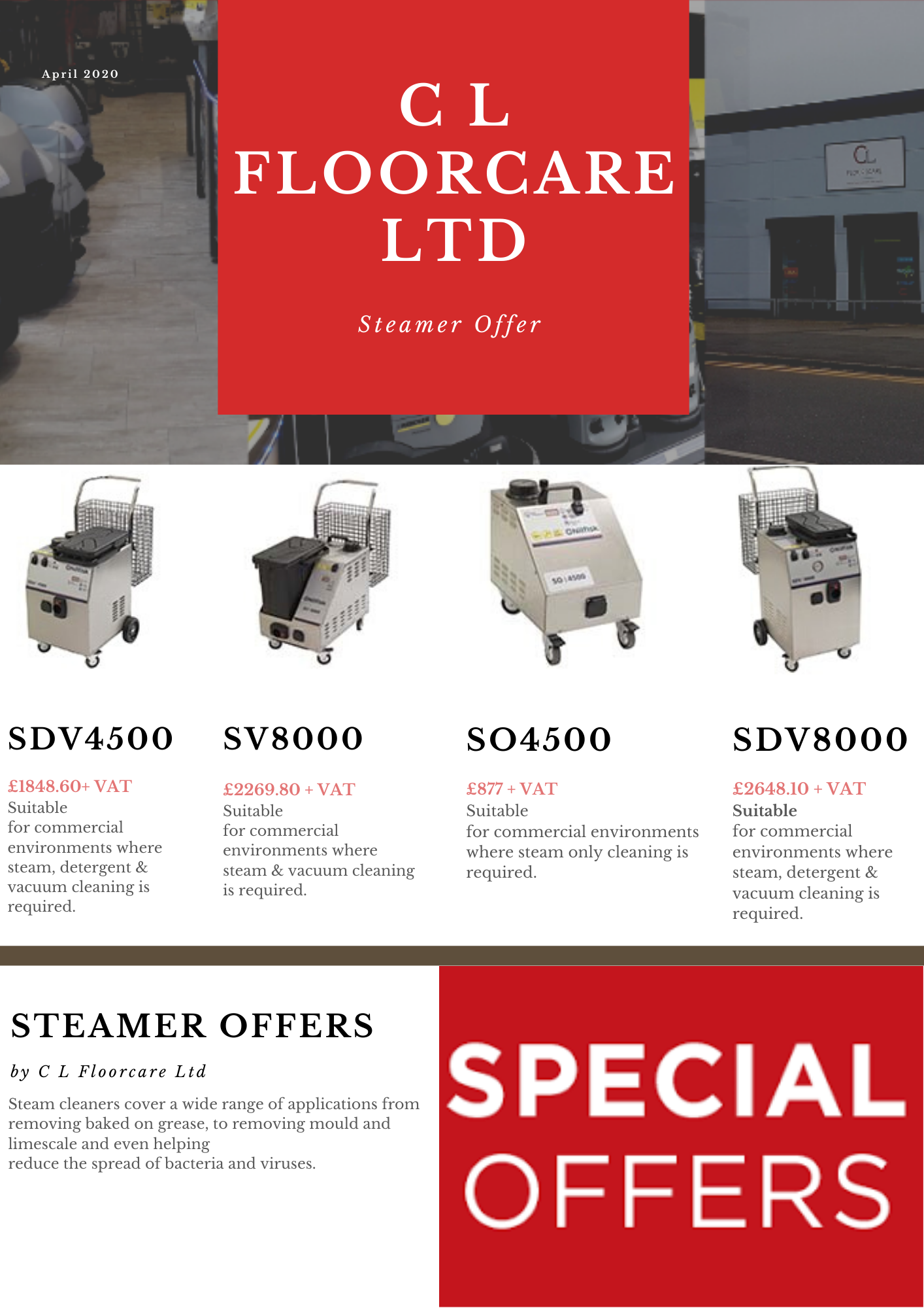 Steamer Special Offer now Live!!